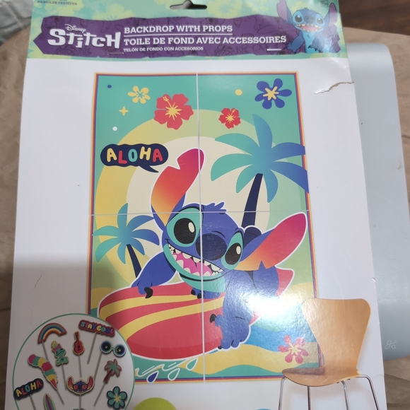 Disney Stitch Backdrop with Props - Picture 2 of 2